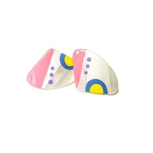 Vintage 80s graphic earrings